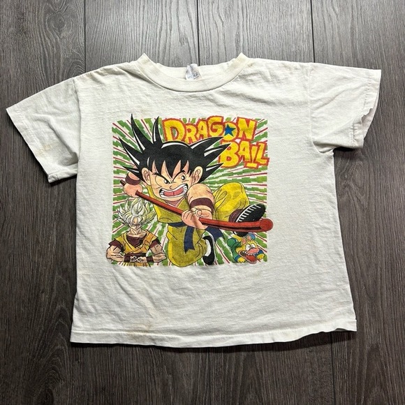 Shilla Other - Vintage 90s Dragon Ball Goku Anime Graphic T-Shirt Kids XL White Shilla Cotton
